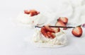 Mascarpone and strawberry pavlova