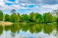Maschteich pond in front of the new town hall in Hannover, Germany Royalty Free Stock Photo
