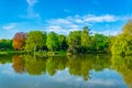 Maschteich pond in front of the new town hall in Hannover, Germany Royalty Free Stock Photo