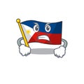 Mascot of angry flag philippines cartoon character style