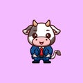 Cow Business Cute Creative Kawaii Cartoon