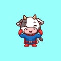 Cow Super Hero Cute Creative Kawaii Cartoon