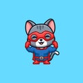 Domestic Cat Super Hero Cute Creative Kawaii Cartoon