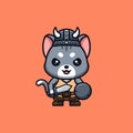 Domestic Cat Viking Cute Creative Kawaii Cartoon