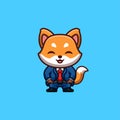 Fox Business Cute Creative Kawaii Cartoon Mascot
