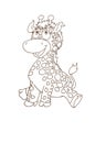 Mascot Beyond small giraffe chine coloring for kids