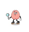 Mascot of brain searching