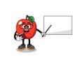 Mascot cartoon of apple teacher