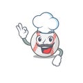 Mascot cartoon baseball the in chef shape Royalty Free Stock Photo