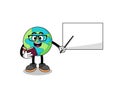 Mascot cartoon of earth teacher