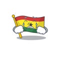 Mascot cartoon flag ghana in with crying character