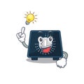 Mascot character of smart kitchen timer has an idea gesture Royalty Free Stock Photo