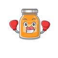 Mascot character style of Sporty Boxing apple jam