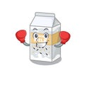 Mascot character style of Sporty Boxing rice milk