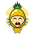 Mascot costume pineapple crying
