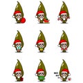 Mascot costume set bundle christmas vegetables