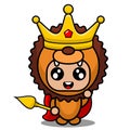 Lion king animal mascot costume Royalty Free Stock Photo