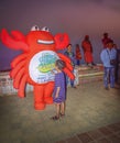 Mascot of crab like structure on the beach festival of some seashore or Beach around Asia to India in the year 2019