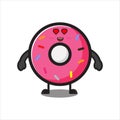 mascot cute donut eyes love