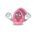 A mascot design of baby girl shoes having a funny crazy face Royalty Free Stock Photo