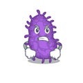 Mascot design concept of bacteria bacilli with angry face