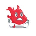 Mascot design concept of heart with angry face Royalty Free Stock Photo