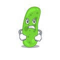 Mascot design concept of propioni bacteia with angry face Royalty Free Stock Photo