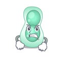 Mascot design concept of serratia marcescens with angry face Royalty Free Stock Photo