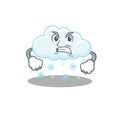 Mascot design concept of snowy cloud with angry face