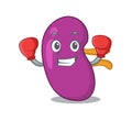Mascot design of kidney as a sporty boxing athlete
