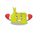 Mascot design of pituitary as a sporty boxing athlete
