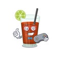 Mascot design style of cuba libre cocktail gamer playing with controller