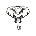 Mascot elephant design illustration emblem sport logo icon isolated