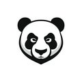 Panda Logo of Head silhouette vector