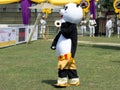 Mascot walking in Panda Clothes