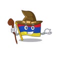 Mascot flag armenia with in witch character