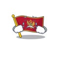 Mascot flag montenegro with in crying character Royalty Free Stock Photo