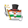 Mascot of flag niger Scroll performance as a Magician style