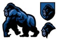 Mascot gorilla walking set