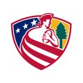 American Patriot Rugby Shield Royalty Free Stock Photo