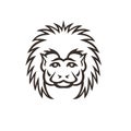 Cotton Top Tamarin Monkey Head Mascot Royalty Free Stock Photo