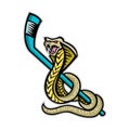 King Cobra Ice Hockey Sports Mascot