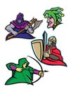 Medieval Court Character Mascot Collection Royalty Free Stock Photo