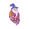 Wizard Tornado Mascot