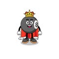 Mascot Illustration of billiard ball king