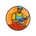 African American Bricklayer Mascot