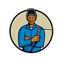 African American Welder Mascot