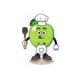 Mascot Illustration of green apple chef Royalty Free Stock Photo
