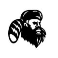 American Mountain Man Frontiersman Explorer or Trapper Looking to Side Mascot