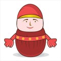 Mascot illustration of rich man in china